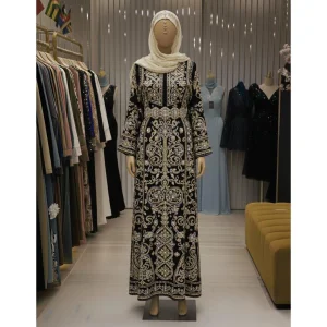 Vintage Premium Nida Beaded Abaya