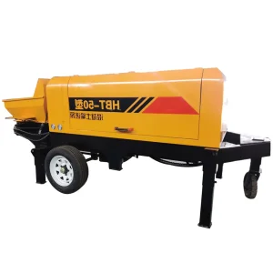 Hydraulic Stationary Construction Machinery Portable Mobile Mini Trailer Mounted Transfer Conveying Pumping Cement Concrete Mortar Spray Truck Mixer Pump