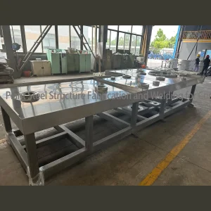OEM Customized Factory Cutting Welding Frame Part Machining Part CNC Processing Milling Boring for Injection Molding Machine
