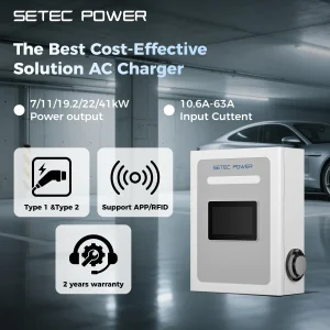 SETEC POWER Cost-Effective Solution Ac charger 7kW-41kw Type1 Type2 Wall Box Charging Station