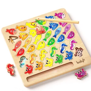 Wooden Montessori Magnetic Fishing Puzzle