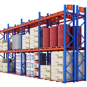 Industrial Heavy Duty Racking Multi-Tier Adjustable Metal Boltless Beam Pallet Storage Racks