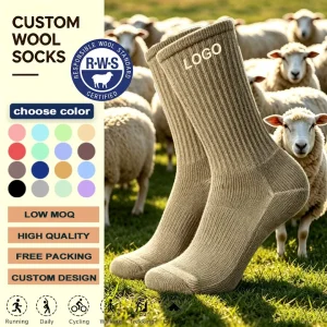 Brand Merino Wool Socks Sweat Repel Shock Cushion Ski Outdoor Winter Sports Socks