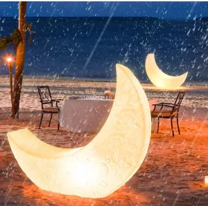 Outdoor Decoration Garden Landscape Lamp Moon Shaped Solar 110V-240V Low-Voltage Lighting TJ1