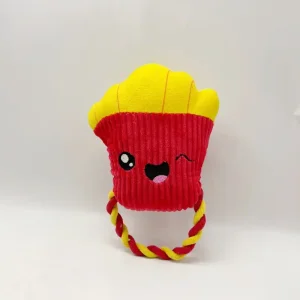 Wholesale Pizza & Fries Dog Toy Set