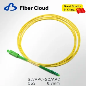 0.9mm Sc APC to Sc APC Simplex OS2 Single Mode Riser Ofnr Tight Buffered Fiber Optic Patch Cord Cable