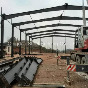 Edificio de taller de estructura de acero prefabricada personalizada, almacén de estructura de acero industrial