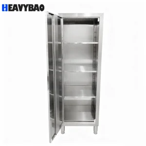 Armario de almacenamiento comercial de acero inoxidable higiénico y fácil de limpiar para cocina de restaurante Heavybao