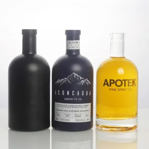 Amber and Matte Spirits Bottle