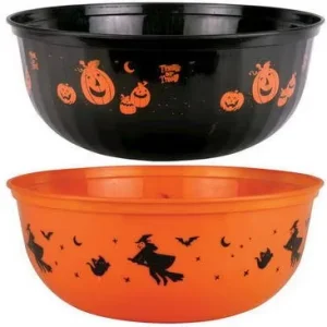 BSCI Certified Custom Designed PP Material Deep Salad Bowl Halloween Party Kitchen Bowl Plant Pattern Home Plate Dish Certified