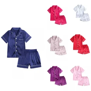 New Design Children's Home Wear Kids Satin Pajamas with Oeko-Tex