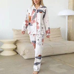 Women's Winter Silk Pajama Set
