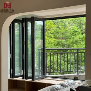 Customized Modern Aluminum Thermal Break Double Glazed Bi-fold Window