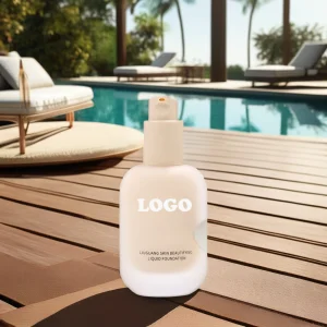 Customized Matte SPF 50 Beeswax Foundation Dewy Waterproof Liquid Tan for Black Women with Light Coverage Makeup