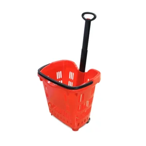 Single Pole Plastic Shopping Basket