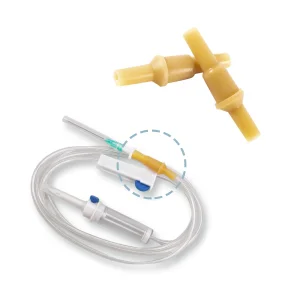 Bulbo de goma de látex como puerto de inyección para juego de infusión IV desechable