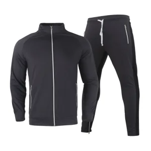 Customized Winter Solid Printed Regular Fit Men's Tracksuit Sports Set