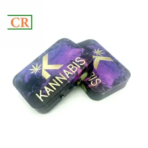 Custom Small Hinged Child-Resistant Tin with Button Suppliers, Factory