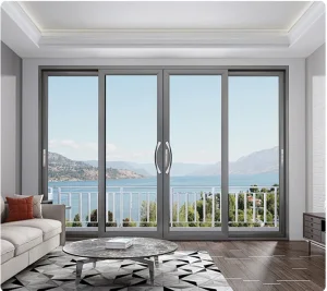 Portão de Entrada Duplo Baiyiyuan Design de Segurança Exterior Varanda Cozinha Porta de Correr de Vidro PVC UPVC Dobrável
