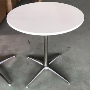 Modern Plywood Round High Top Bar Cocktail Table White Adjustable Height Commercial Use for Home Bar and Outdoor Banquet Parties