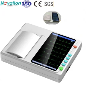 Precio de fábrica 6 Canales 12 Máquina de electrocardiograma EKG ECG con pantalla táctil y CE