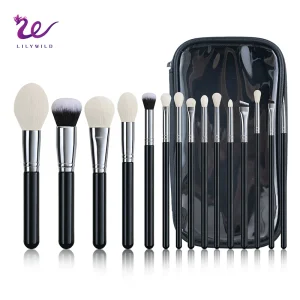 Lilywild Private Label Silver 10pcs Makeup Brush High End Make up Brush Unbranded Makeup Brush Set With Bag
