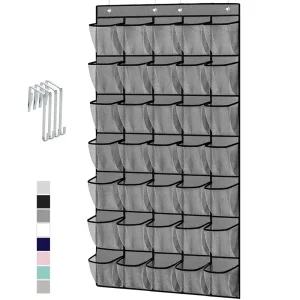 Over Door Large Non-Woven Fabrics Hanging Shoe Organizer for Space Saving