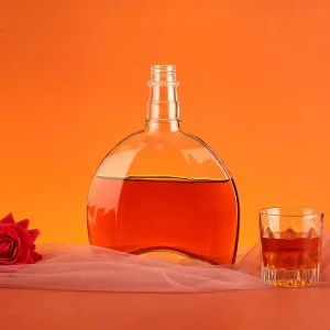 Custom Brandy Bottle Clear Xo Glass Bottle 750ml Liquor Gin Whisky Glass Vodka Spirit Bottle for Liquor