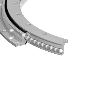 China Suppliers Factory Dual Gear L-shaped Single-row Ball Slewing Bearing with High Overturning Resistance Moment
