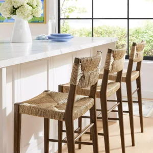 Modern Solid Oak Bar Stool