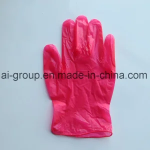 Red Vinyl Gloves