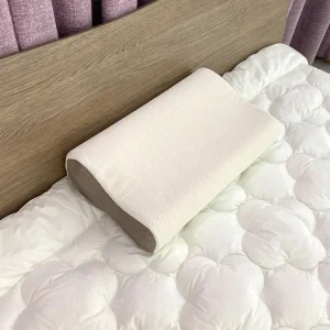 Factory Luxury Ergonomics Hotel Breathable White Contour Memory Foam Pillow with Velvet Cover