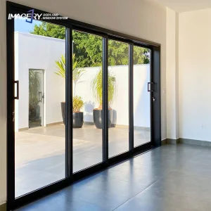 Modern Style Waterproof Interior Door Aluminum Balcony Sliding Glass Door