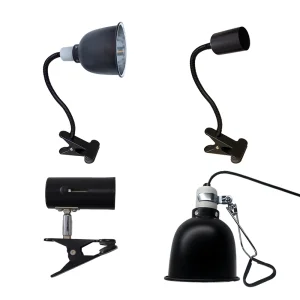 High Quality Flexible Gooseneck Reptile Lamp Clip Adjustable Reptile Clamp Lamp Stand 360 Degree Rotatable Gooseneck Lamp Holder