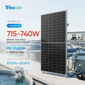 Trina N-Type PV Panels NEG21C.20 Vertex N 715W 720W 725W 730W 735W 740W Bifacial Solar Panels Price for Aquaculture Plant