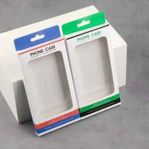 Customised Matte Black USB Gift Tab Top Cardboard Packaging Hanging Box Retail Packaging Box with Hanging Hole and PVC Window