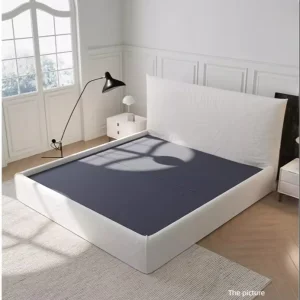 Modern Style Ice Cream Linen Nordic Fabric Double Bed Frame