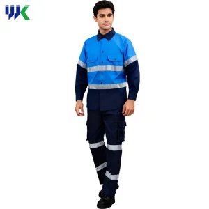 Wholesale Hi Vis Industrial Reflective Safety Working Uniform Clothes Workwear Jacket with Pants for Men