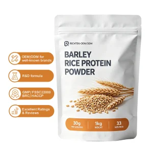 Sport Nutrition Supplement Unflavored Vegan Protein Powder Gluten-Free Plant Barley Rice Protein Powder