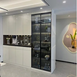 Walnut Metal Sideboard