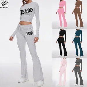 Wholesale 2025 Custom LOGO Design Jogger Sports Plus Size Tracksuits Fitness Sweat Absorbent Outfits 2 Piece Set Women's Set
