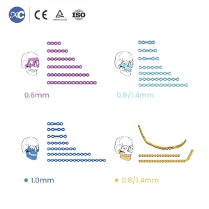 Cmf Orthopedic Medical Maxillofacial Titanium Plate and Screw Locking Implant Plate