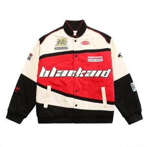 High Quality Retro Racing Bomber Jacket Vintage Streetwear Motorbike Embroidered Light Polyester Breathable Spring Autumn Wear