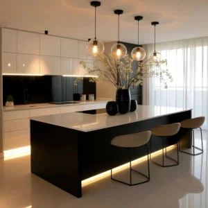 Matte Finish Kitchen Cabinets Stylish Storage System for Modern Home Kitchen Decoration