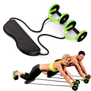 Double Wheel Ab Roller - Multifunctional Abdominal Muscle Trainer &amp; Core Exercise Device