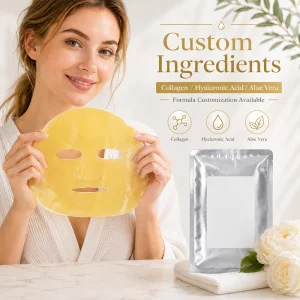 Sheet Crystal Facial Mask Full Face Fit Slipping Multiple Colors Custom Honey Scented Hyaluronic Acid Moisturizing for All Skin