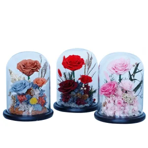 Wooden Base Eternal Roses