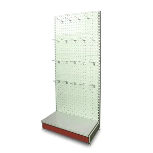 Mobile Metal Pegboard Display Rack with Wheels