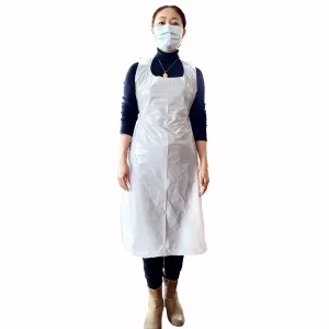 PLA Pbat Corn Starch Apron Waterproof HDPE/LDPE Bioplastic Fluid Resistant Tablier Protective Plastic Disposable Aprons