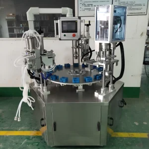 Custom Automatic perfume rotating vacuum filling and cramping machine Suppliers, Factory